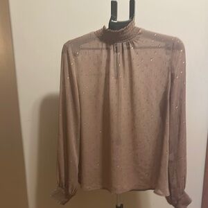 Express women’s size Large Elegant Brown Sheer Women's Top